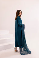 Turquoise Embroidered 3Pc