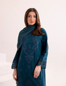 Turquoise Embroidered 3Pc