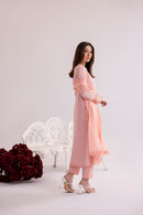 Peachy Pink Embroidered 3Pc