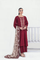 Ruby - 3 Piece Embroidered  Khaddar