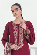 Ruby - 3 Piece Embroidered  Khaddar