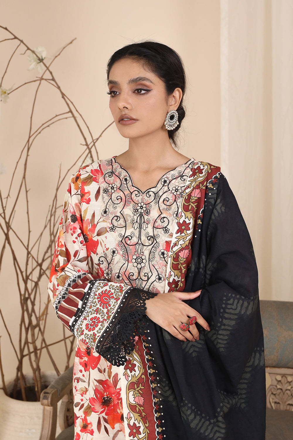 3 PIECE - EMBROIDERED KHADDAR