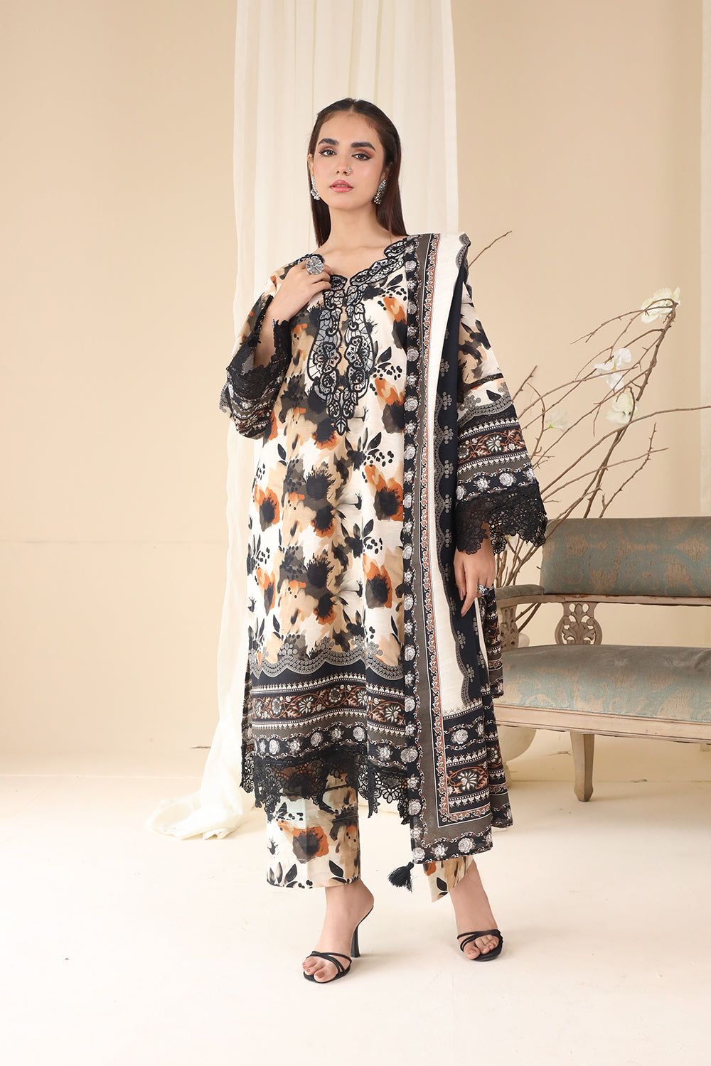 3 PIECE - EMBROIDERED KHADDAR