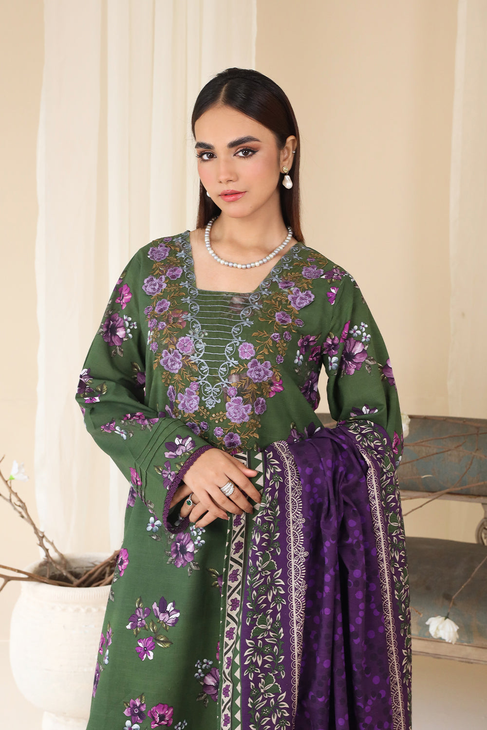 3 PIECE - EMBROIDERED KHADDAR